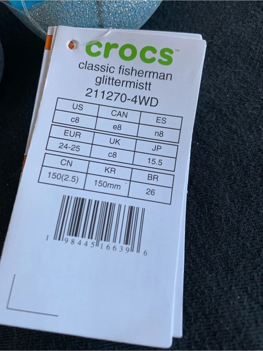 CROCS Kids Glitter Blue Fisherman Sandals